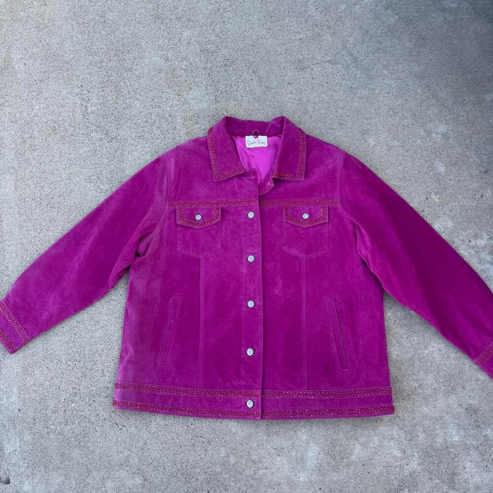 Vintage pink 100 suede jacket
